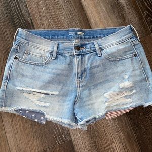 Old Navy shorts with Stars and Stripes pockets